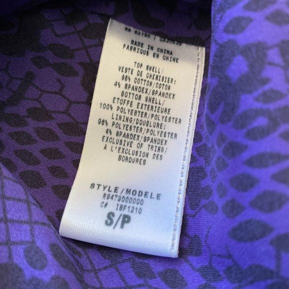 G by Guess Purple Bodice Animal Print Dress Small - Picture 7 of 7